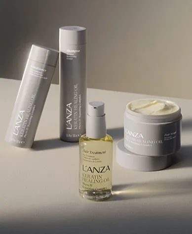 L'ANZA Keratin Healing Oil collection used at Sanctuary Salon and Spa